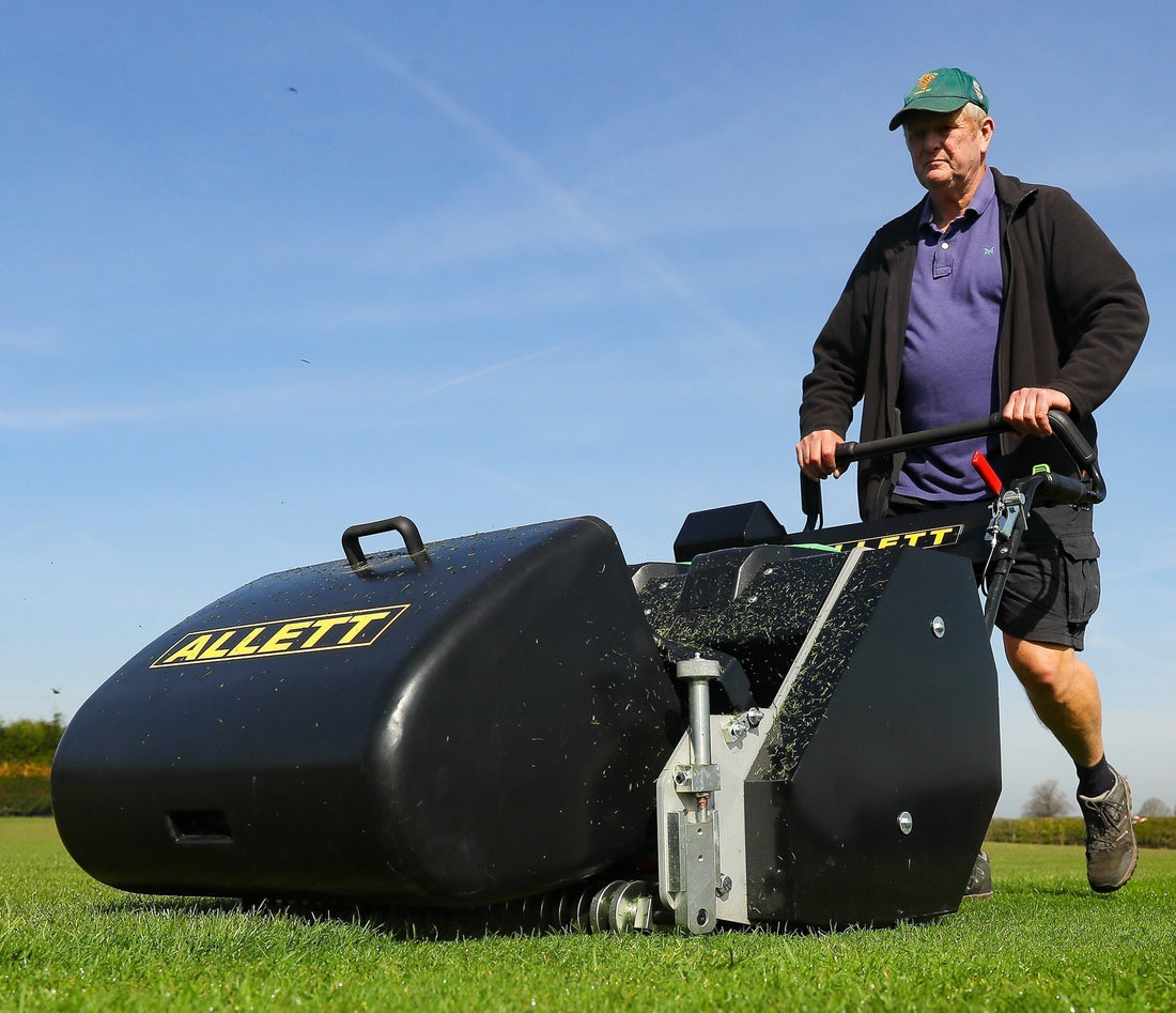 Audley Cricket Club Go Green with Allett’s C27E Battery Cylinder Mower