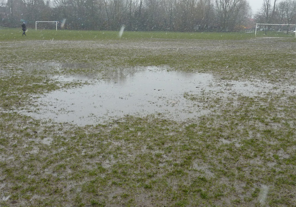 waterlogged pitch